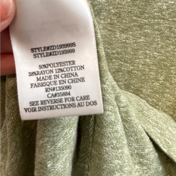 Z Supply Green Cuffed Sleeve Relaxed T-Shirt dress - Picture 4 of 4